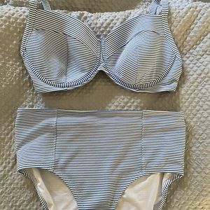 Lands End Seersucker Bikini